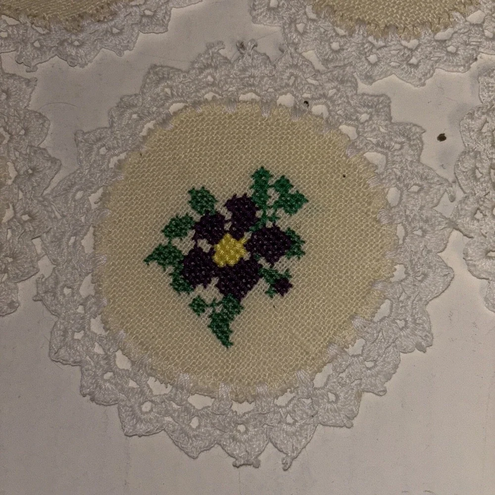 Set of 14 Coasters Cup Mat Pad Embroidered Lace Doilies 11cm/11cm(4